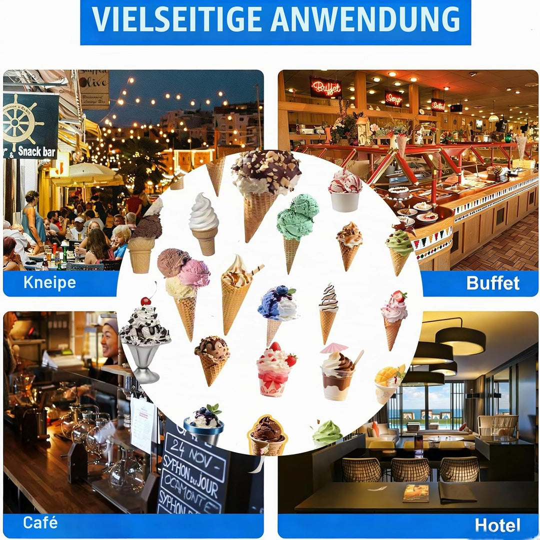 Kommerzielle Eismaschine, 20–28 L/h 2200 W, Kommerzielle Softeismaschine, Gewerbliche Eiscrememaschi