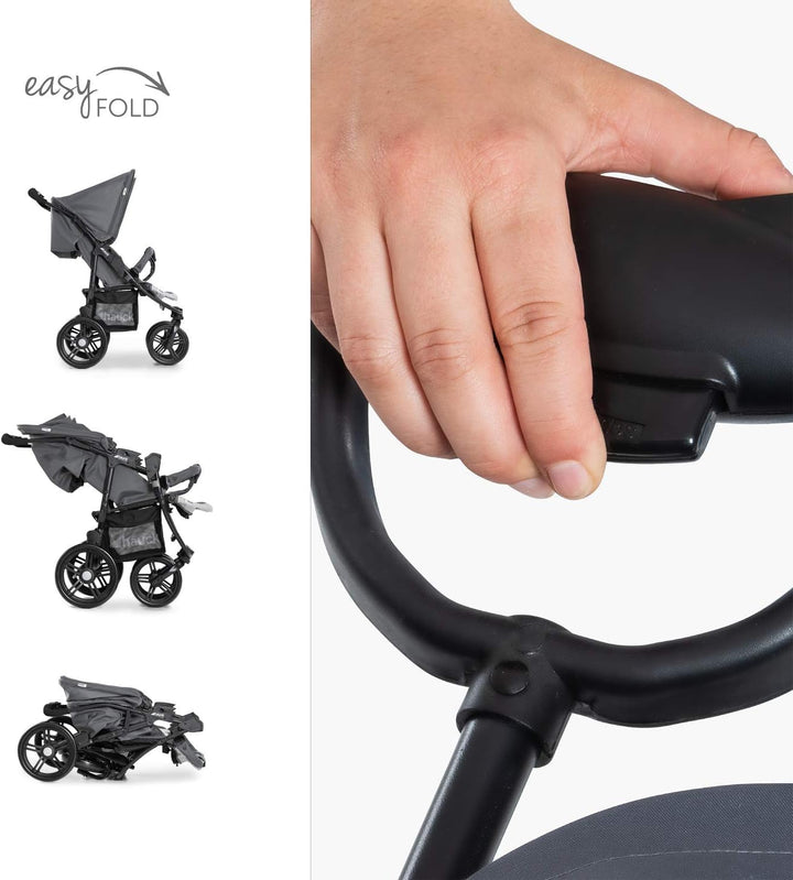 Hauck Geschwister Kinderwagen Roadster Duo SLX / 2 Kinder / Zwillinge / XL Räder / mit Liegeposition