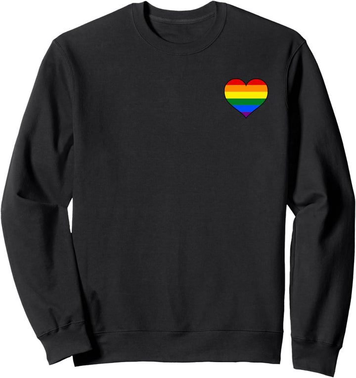 Pride Rainbow Flag pocket heart Sweatshirt