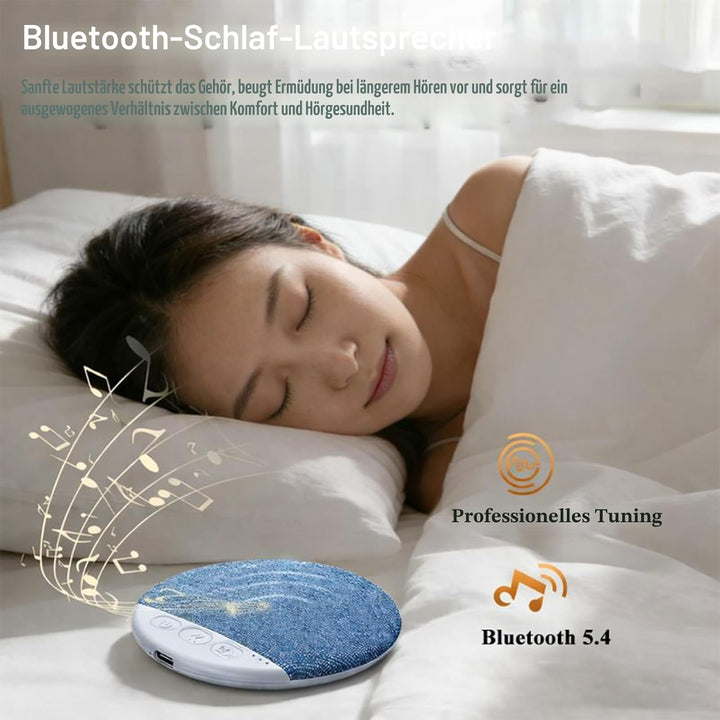 Bluetooth-Kissen-Lautsprecher zum Schlafen, tragbarer Mini-Lautsprecher unter dem Kissen mit weissem
