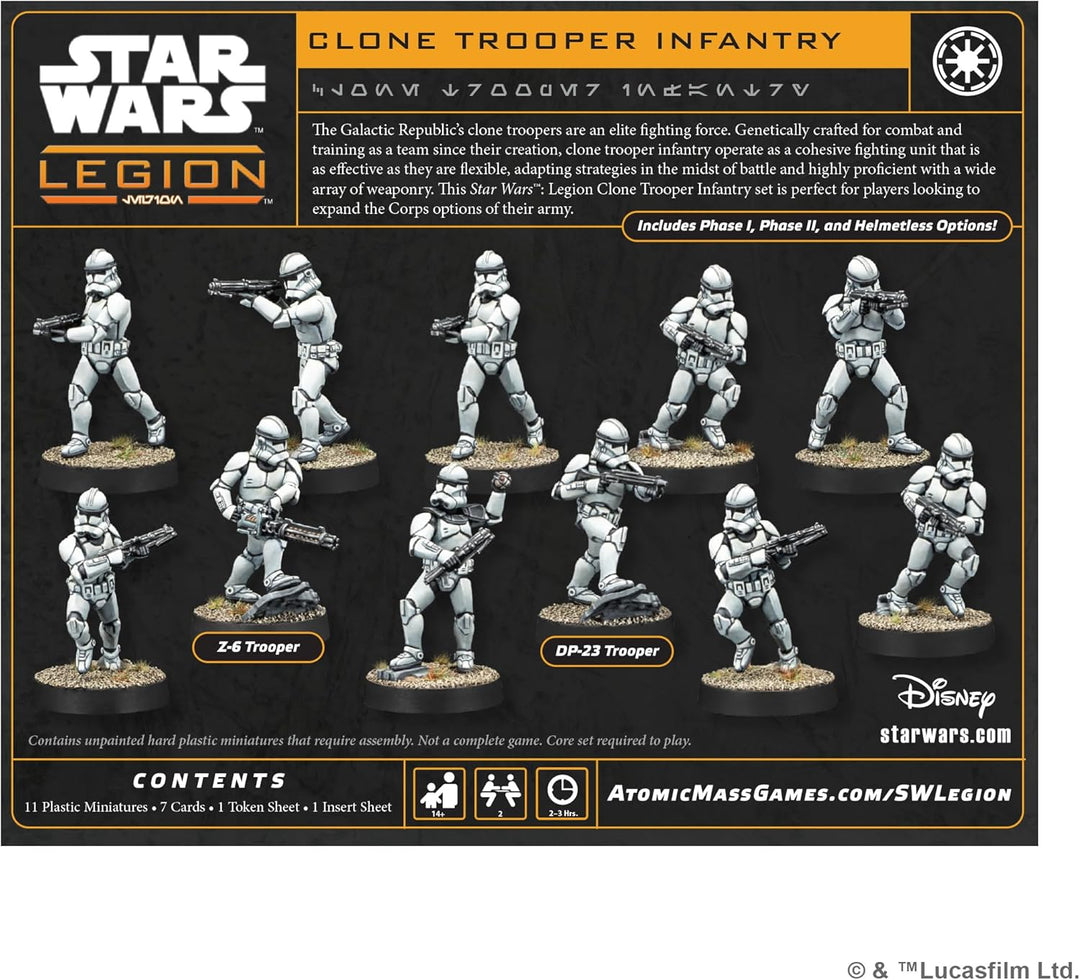 Asmodee, Star Wars: Legion – Clone Trooper Infantry, Erweiterung, Atomic Mass Games, Tabletop, 2 Spi