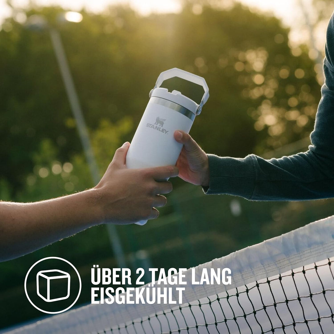 Stanley The IceFlow Flip Strohhalm Becher aus hochwertigem 18/8-Edelstahl, Farbe: Guava, Fassungsver