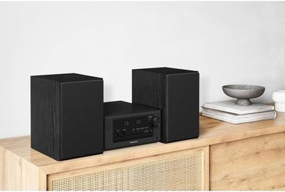 Panasonic SC-PM702EG-K Neat Kompakte Stereoanlage Micro HiFi mit CD, DAB+/FM Radio, USB und Bluetoot