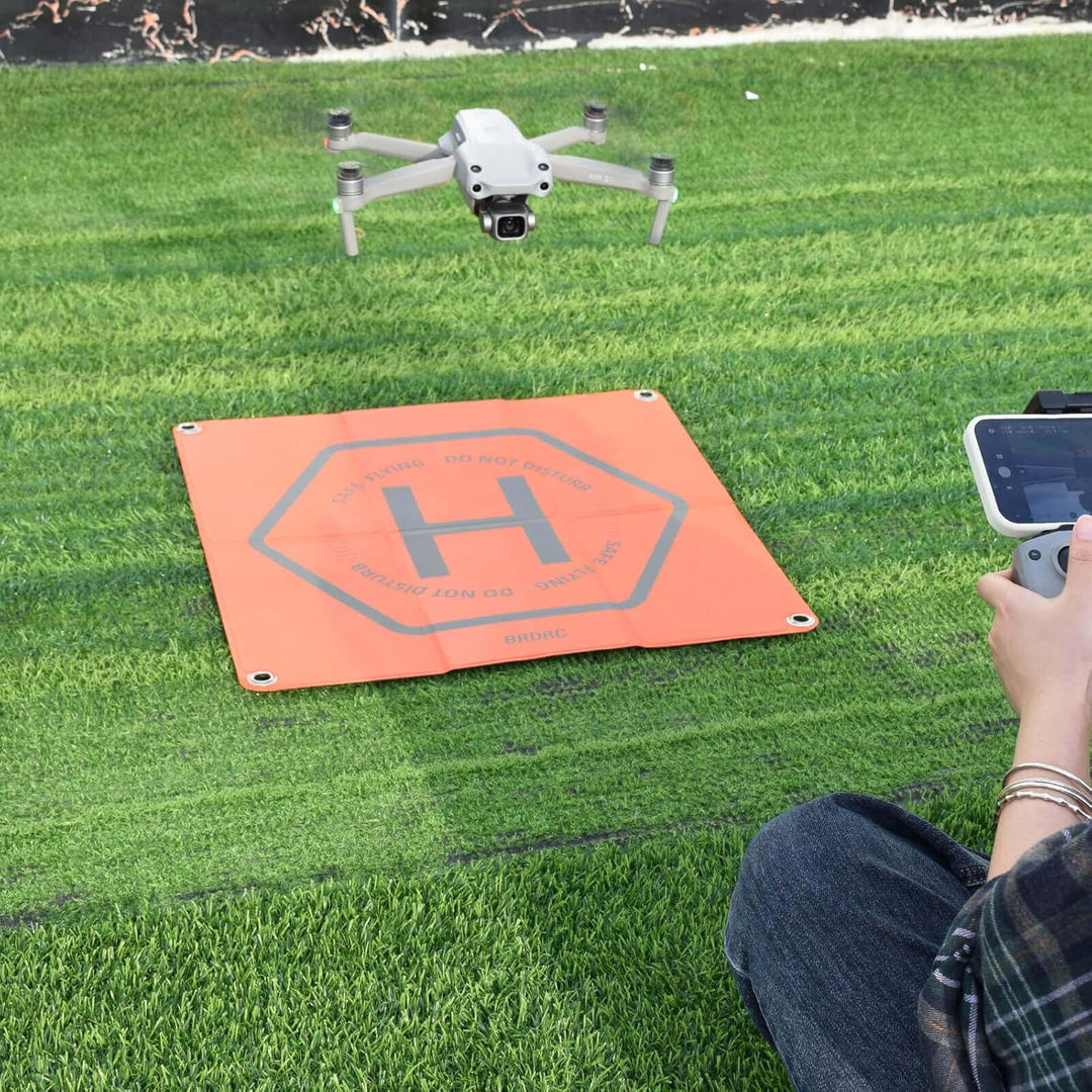 BRDRC 50cm Drohnen-Landeplatz, universal, faltbar, doppelseitig, wasserdicht, Helipad für DJI Mini 4