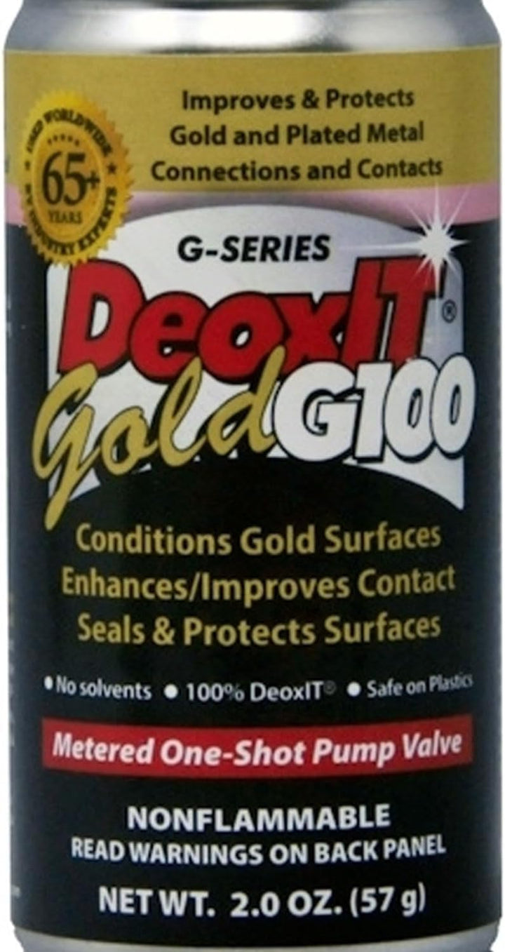 DeoxIT Kontaktreiniger G100PS-2 Gold Spray für Metall-Kontakte mit keepdrum Mikrofasertuch