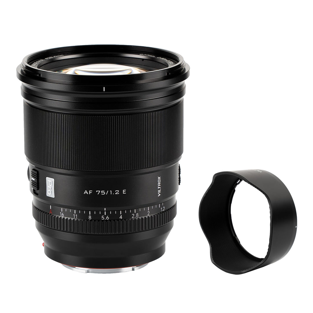 VILTROX PRO 75 mm f/1.2 E für Sony E Mount, 75 mm f1.2 Autofokus-Weitwinkelobjektiv für Sony E Mount