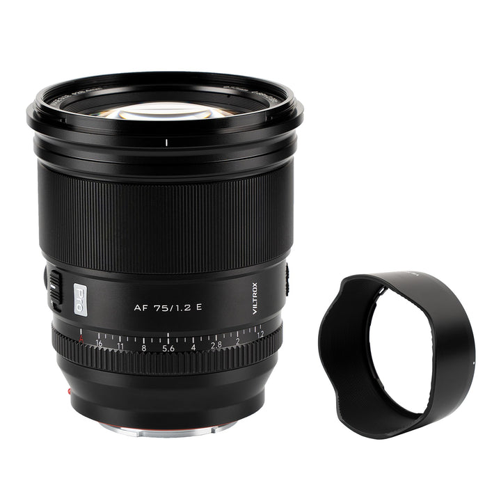 VILTROX PRO 75 mm f/1.2 E für Sony E Mount, 75 mm f1.2 Autofokus-Weitwinkelobjektiv für Sony E Mount