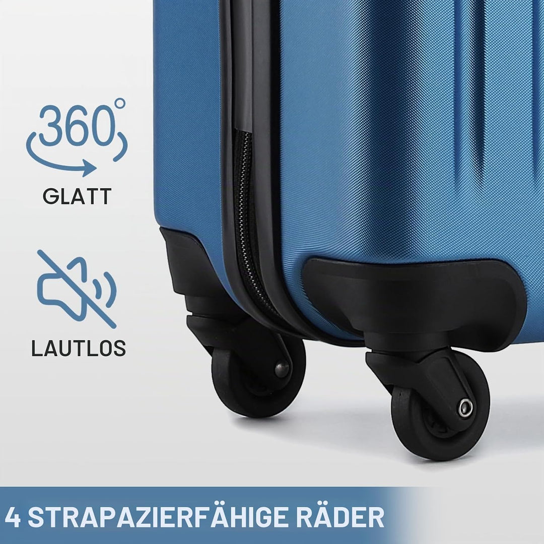 KONO Hartschale Koffer Trolley Rollkoffer Handgepäck Koffer Zwillingsrollen ABS Handgepäck Bordgepäc