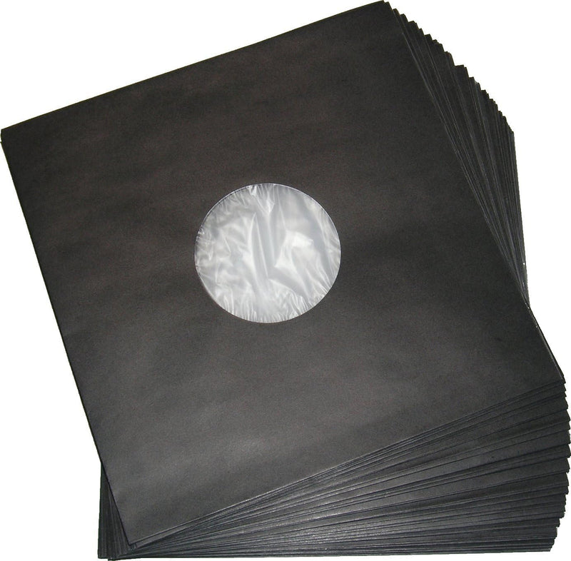 Protected LP Schallplatten Innenhüllen mit Fütterung Deluxe schwarz (100 Stück)