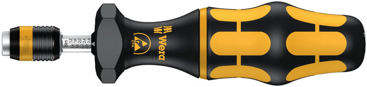 Wera 7440 Kraftform ESD einstellbare Drehmomentschraubendreher mit Rapidaptor Schnellwechselfutter,