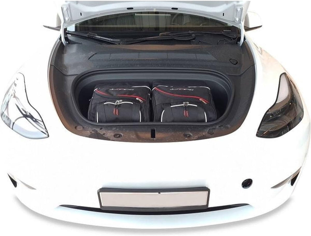 Tesla Model Y Reisetaschen-Set, 9-teilig, Kofferraum-und Frunk Organizer, Premium Qualität, Schwarz