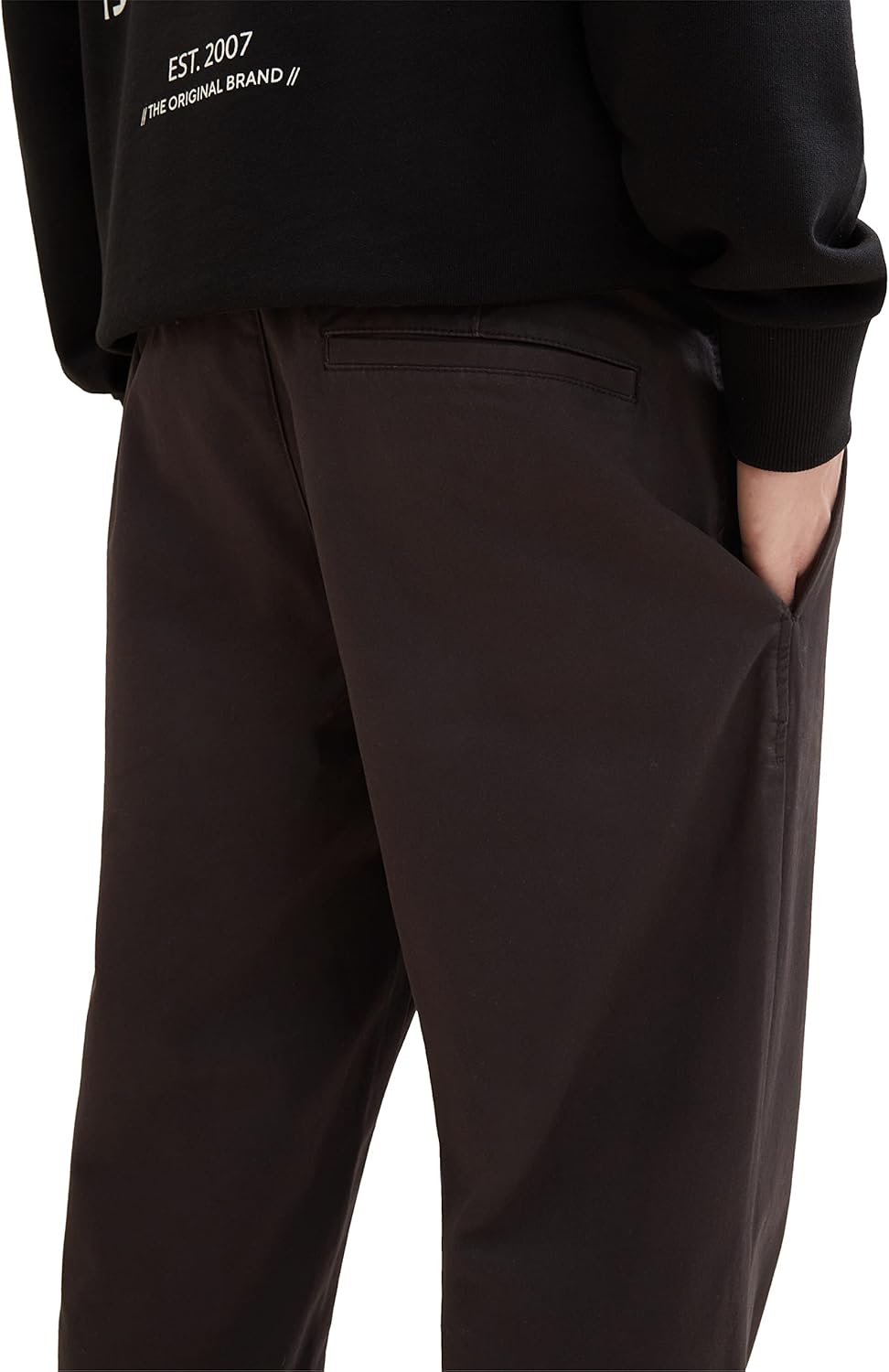 TOM TAILOR Denim Herren Denim Tapered Fit Chino Hose, 29999 - Black