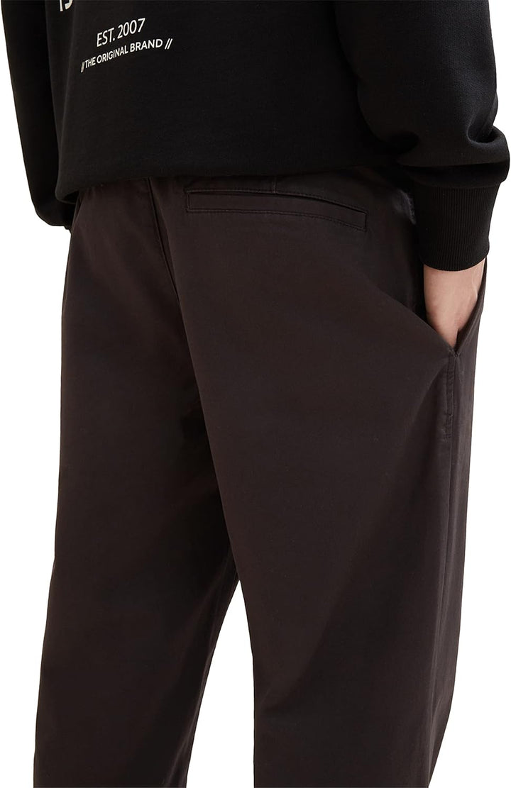 TOM TAILOR Denim Herren Denim Tapered Fit Chino Hose, 29999 - Black