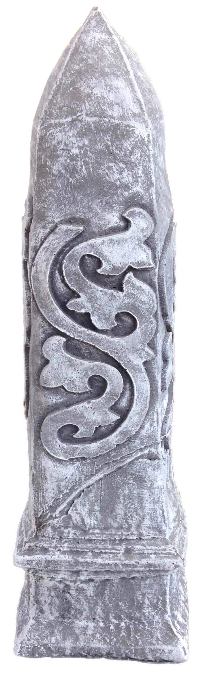 Garten Deko Dekoartikel Steinfigur Obelisk Antik, massiver Steinguss, frostfest bis -30°C
