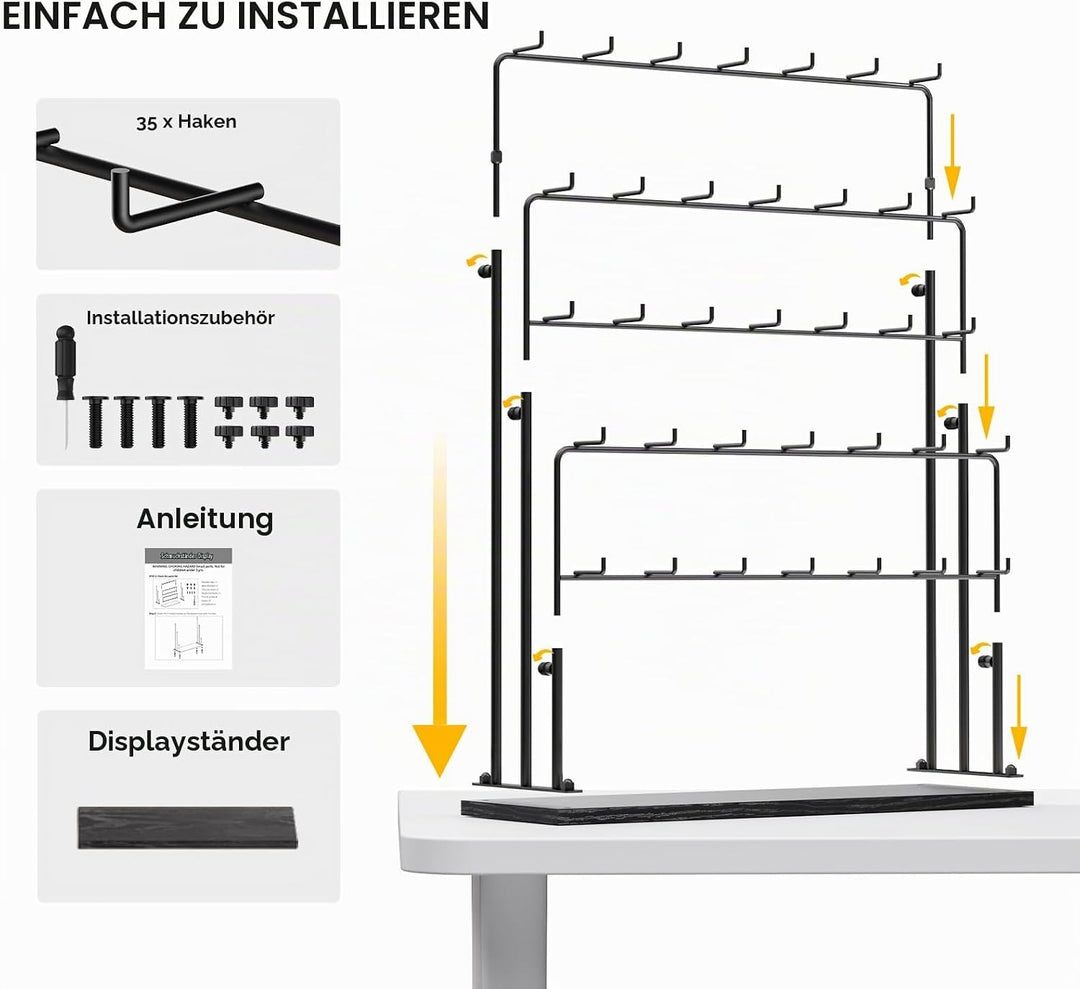 THYGIFTREE Schmuckständer für Verkäufer, Ohrringständer, Halskettenständer, Ohrringkarten für Armbän