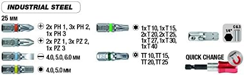 kwb Standard Bit-Box – 32-tlg. inkl. Bit-Halter, 1/4 Zoll Adapter und Sechskant Antrieb nach ISO 117