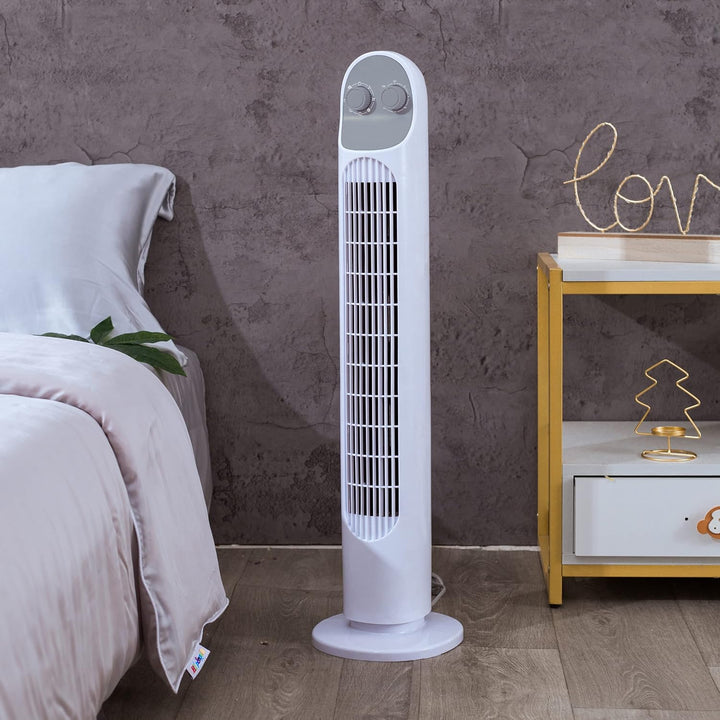 ARDES - Einstellbarer Vertikalventilator mit 3 Geschwindigkeitsstufen, Turm-Oszillation und integrie