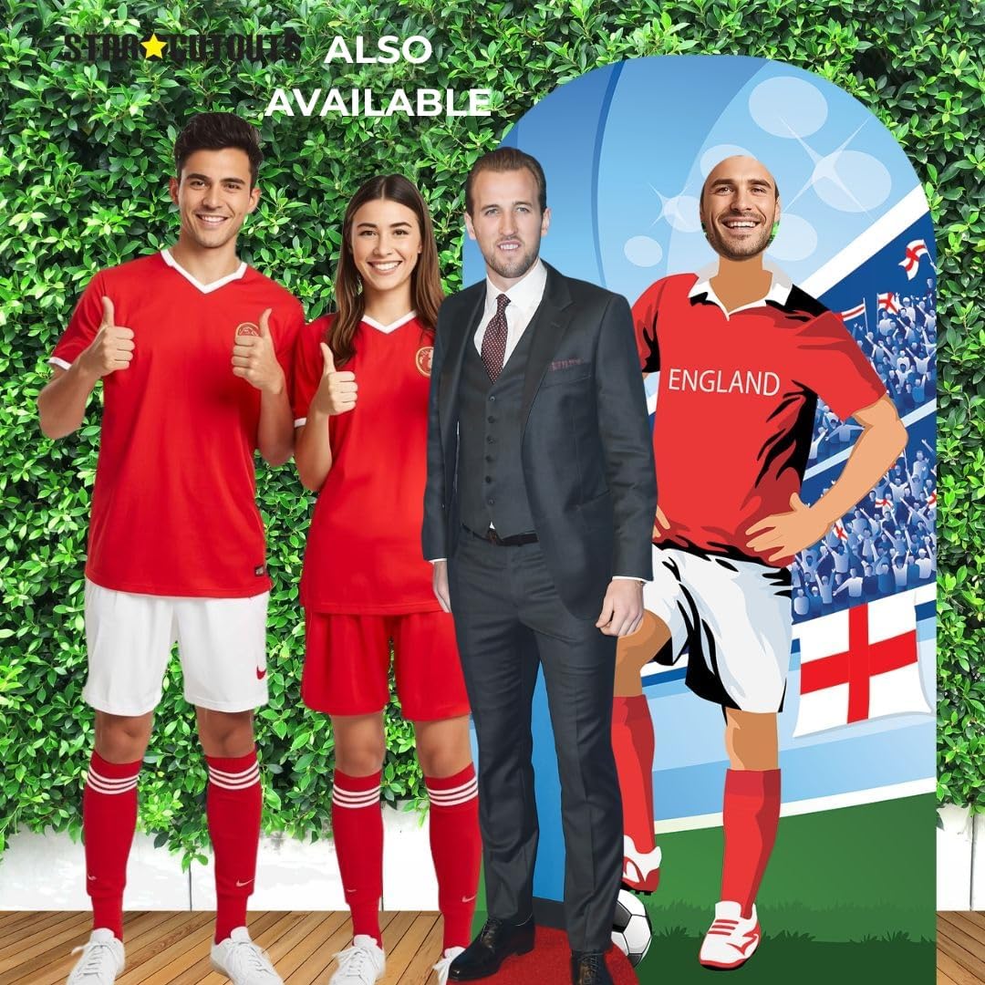 STAR CUTOUTS Supernatural Pappaufsteller Harry Kane, lebensgross, mit Mini-Tischplatte, Pappe, Mehrf