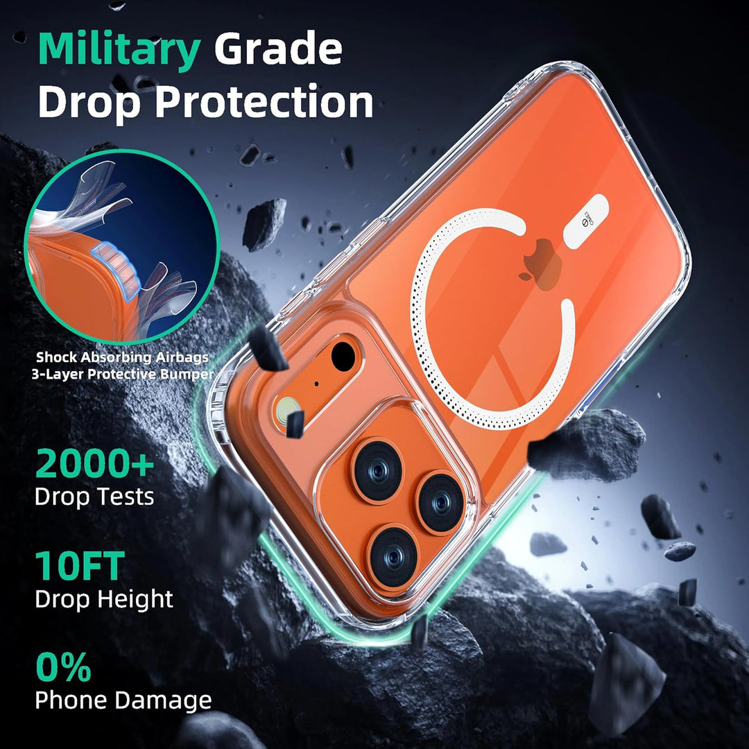 ONES für iPhone 17 Pro Hülle, Kompatibel mit MagSafe, Militärnorm Schutz Magnetisches HandyHülle, Ve