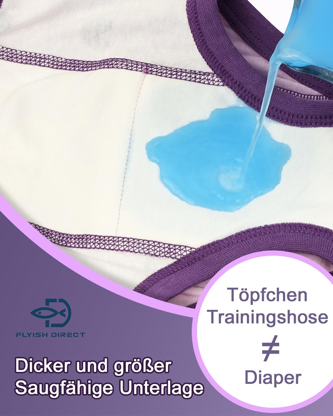 FLYISH DIRECT Baby Trainerhosen Töpfchentraining, 8er Pack Töpfchen Trainingshose für Mädchen Jungen