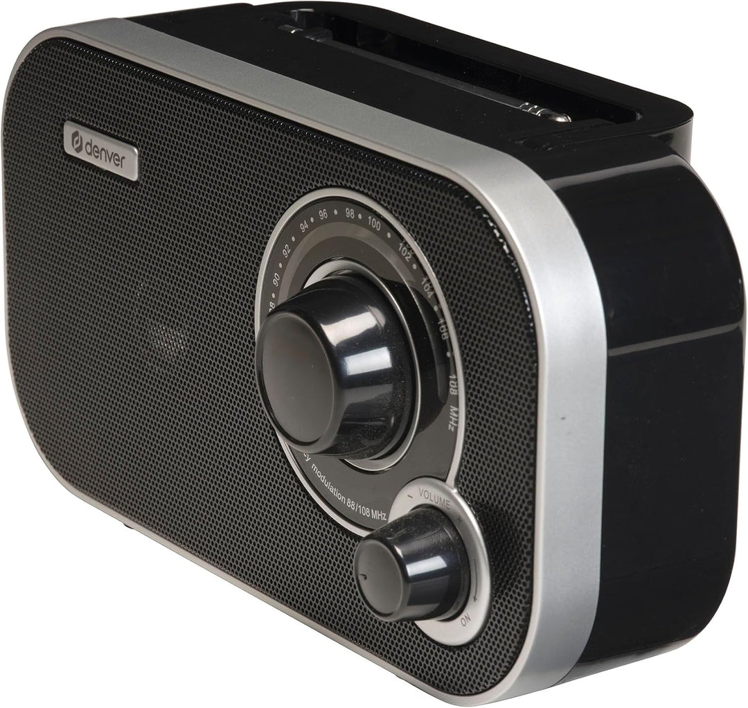 Denver TR-51 UKW-Radio mit analogem Tuning, Schwarz