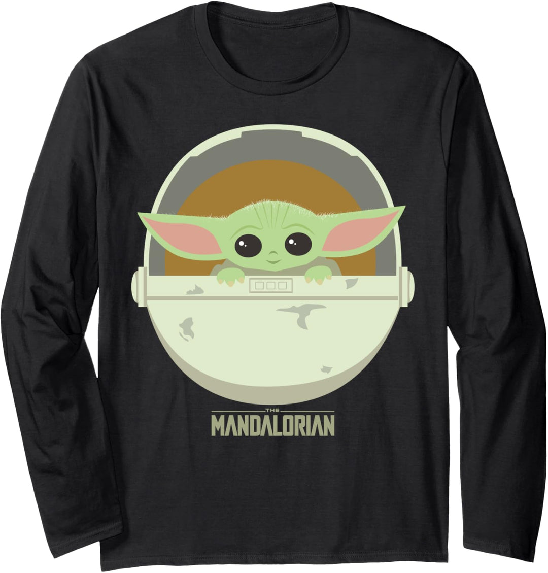Star Wars The Mandalorian The Child Bassinet Cute Cartoon Langarmshirt