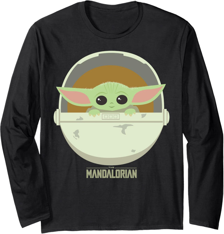 Star Wars The Mandalorian The Child Bassinet Cute Cartoon Langarmshirt