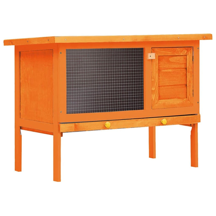 vidaXL Holz Kaninchenstall 1 Ebene Hasenstall Kleintierstall Kaninchenkäfig Messingfarben, Messingfa