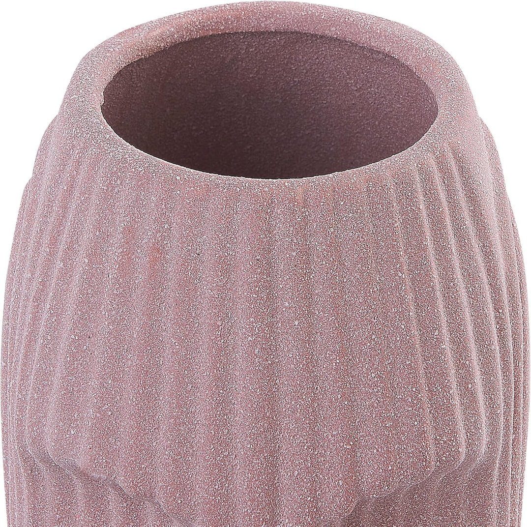 Moderne Vase Steinzeug pfirsichrosa Minimalistische gesichtsförmig Pallini