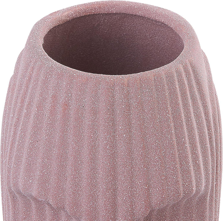 Moderne Vase Steinzeug pfirsichrosa Minimalistische gesichtsförmig Pallini