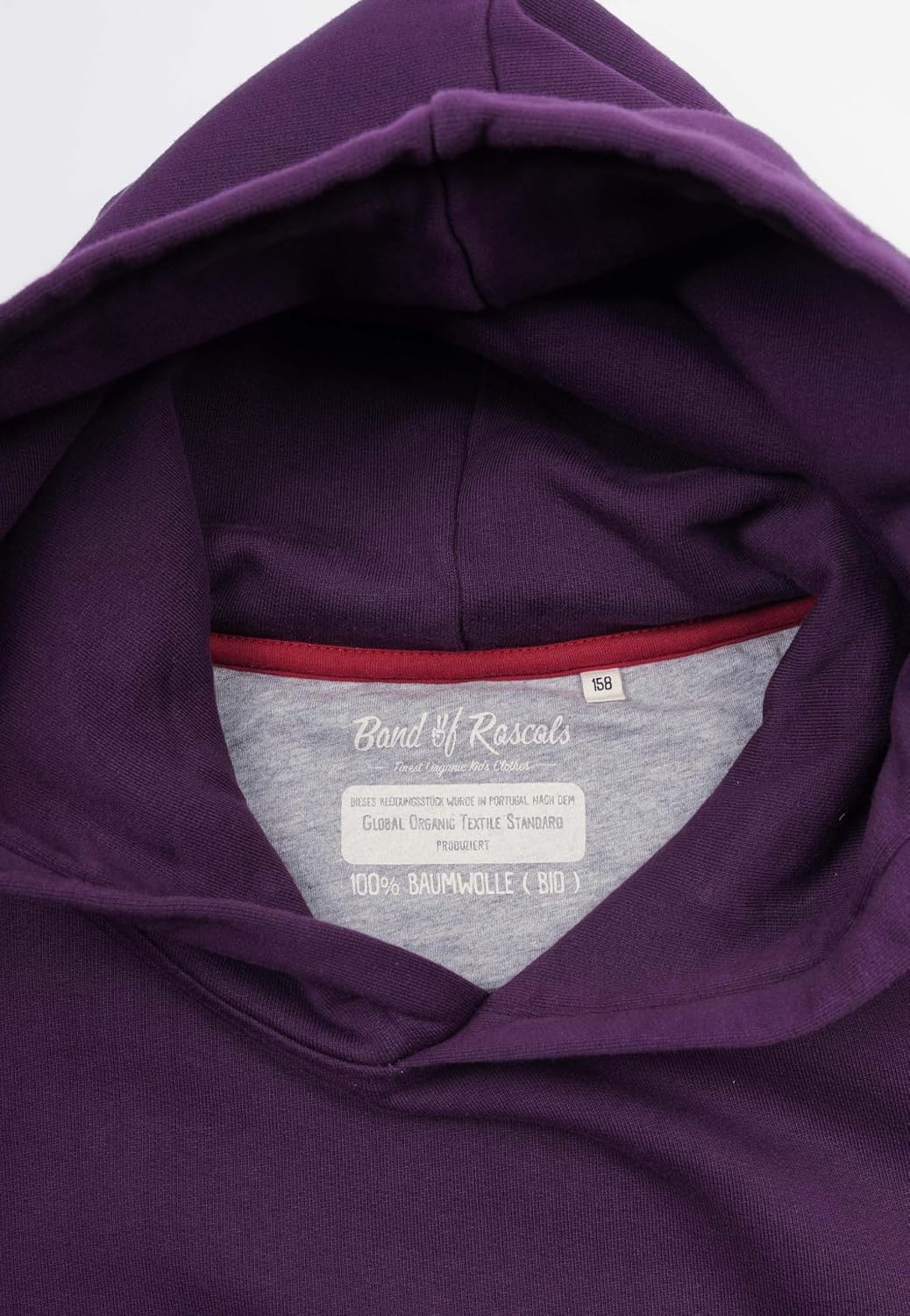 Band of Rascals Kinder Kapuzenpullover Plain aus Bio-Baumwolle 98-104 Dark-purple, 98-104 Dark-purpl