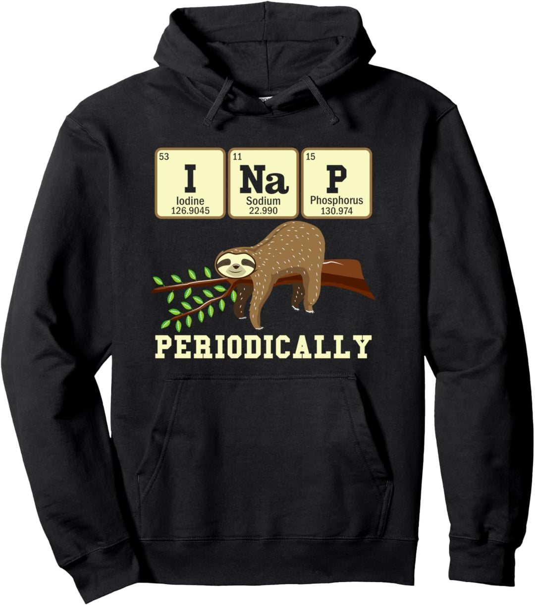 Wissenschaft Faultier I Nickerchen Periodensystem I Faultier Pullover Hoodie