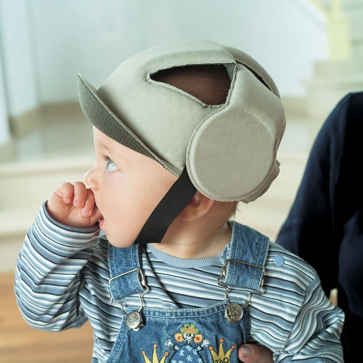 OKBABY Krabbelhelm - weicher Schutzhelm - für Kinder von 8-18 Monaten (Kopfumfang 44-52cm) Beige, Be