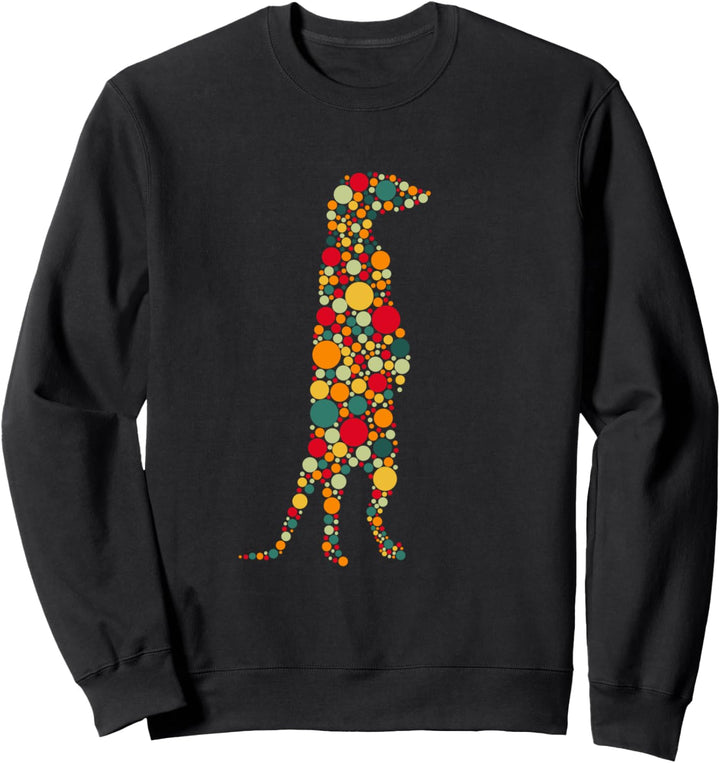 Erdmännchen aus bunten Punkten Sweatshirt