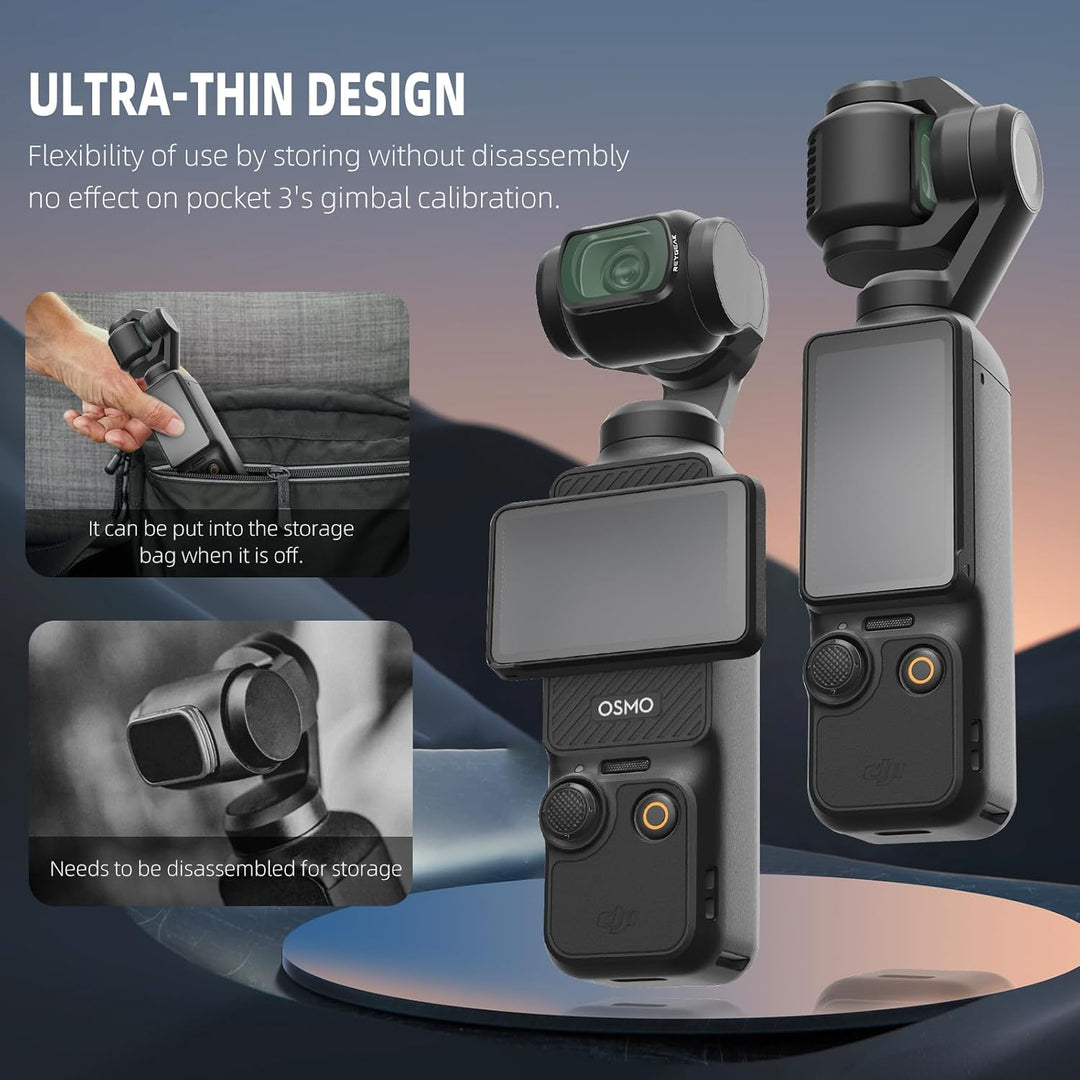 REYGEAK Black Mist Diffusion Filter für DJI Osmo Pocket 3，Schwarze Leichter Diffusionsfilter ，Verträ