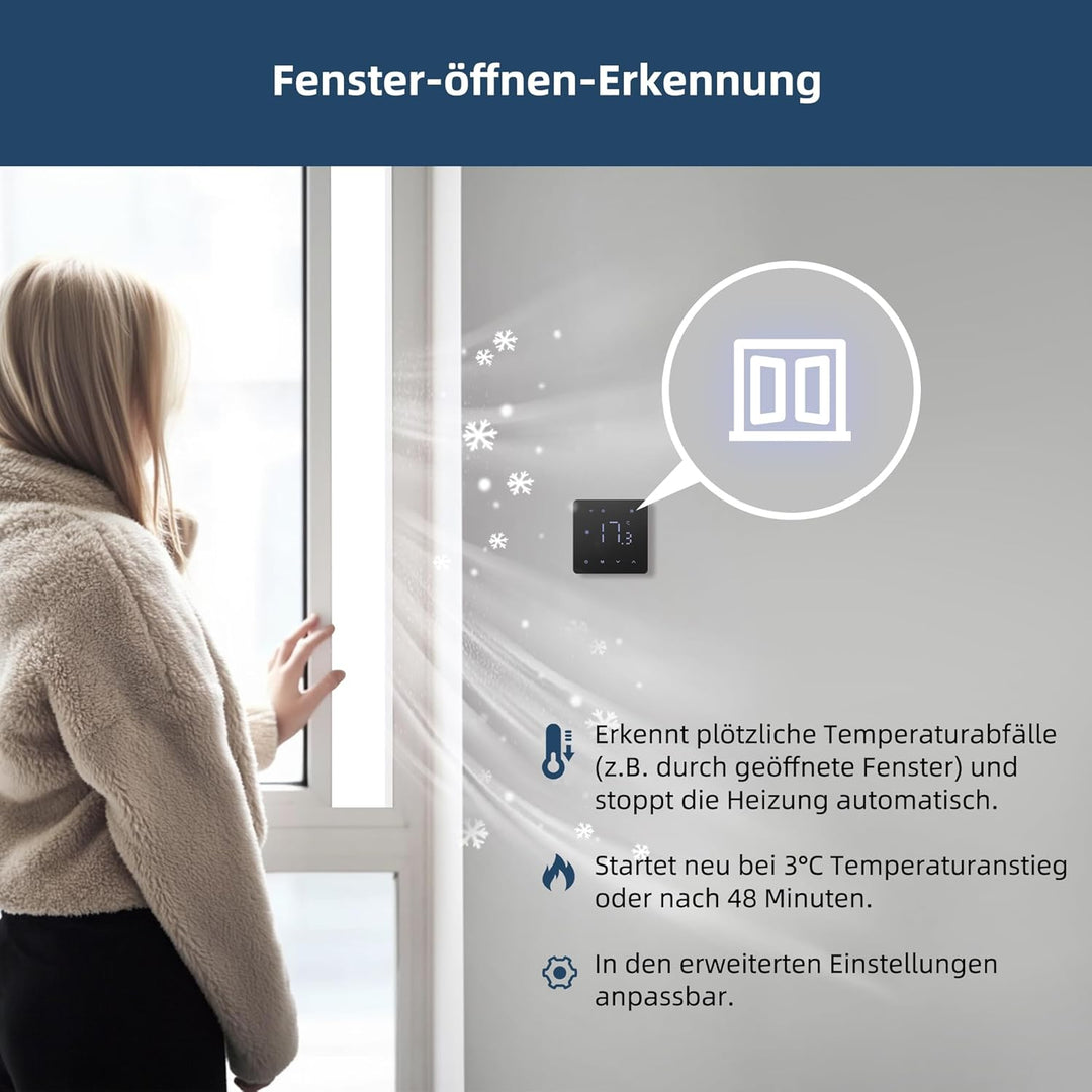Beok Fussbodenheizung Thermostat Digital Für Elektrische Fussbodenheizung Smart WiFi Raumthermostat