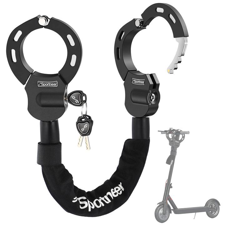 Sportneer E Scooter Schloss, 7MM x 75CM Schloss für E Scooter mit Schlüssel Fahrradschloss Ebike Hoh