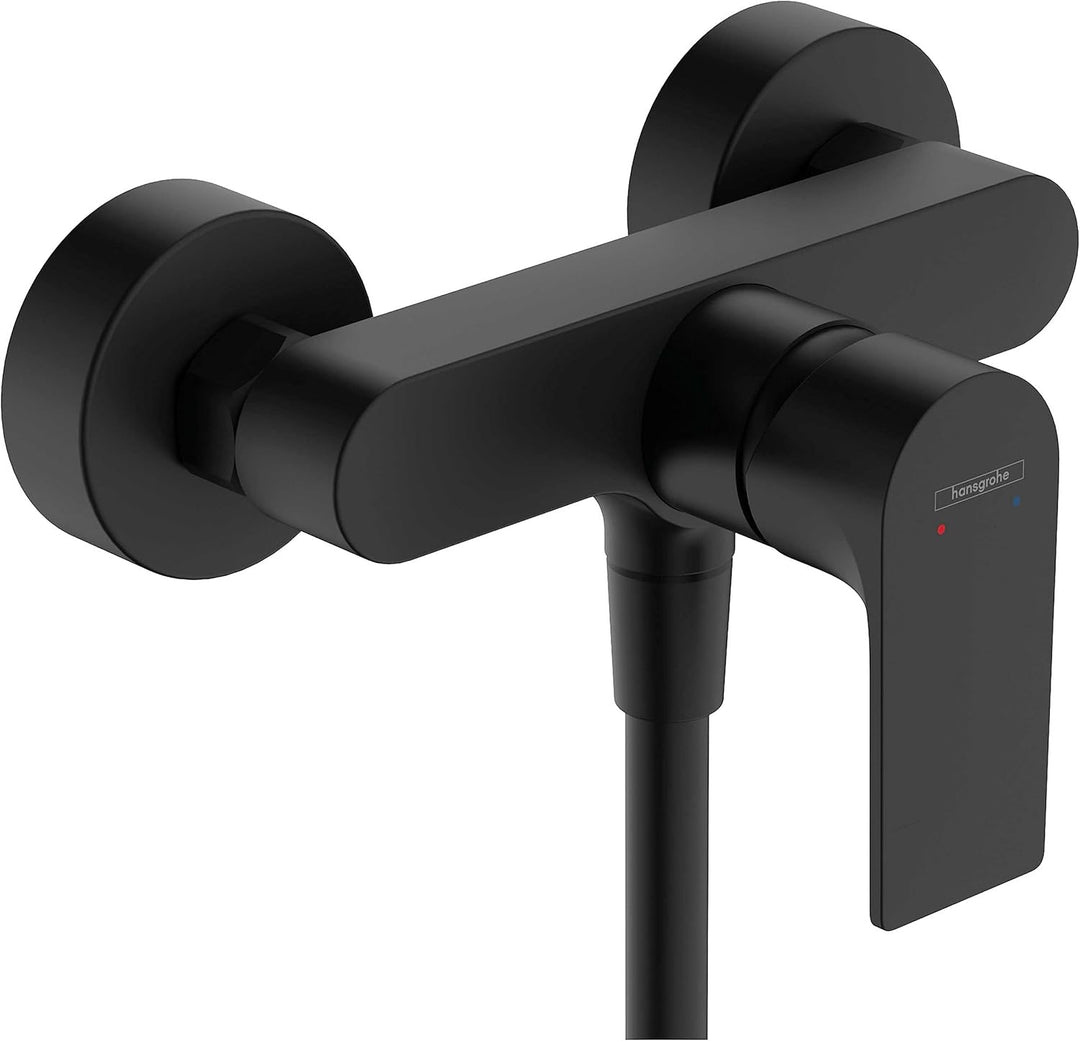 hansgrohe Duscharmatur Rebris E, Aufputz Brausebatterie, Duscharmatur für 1 Funktion, Mattschwarz Ma