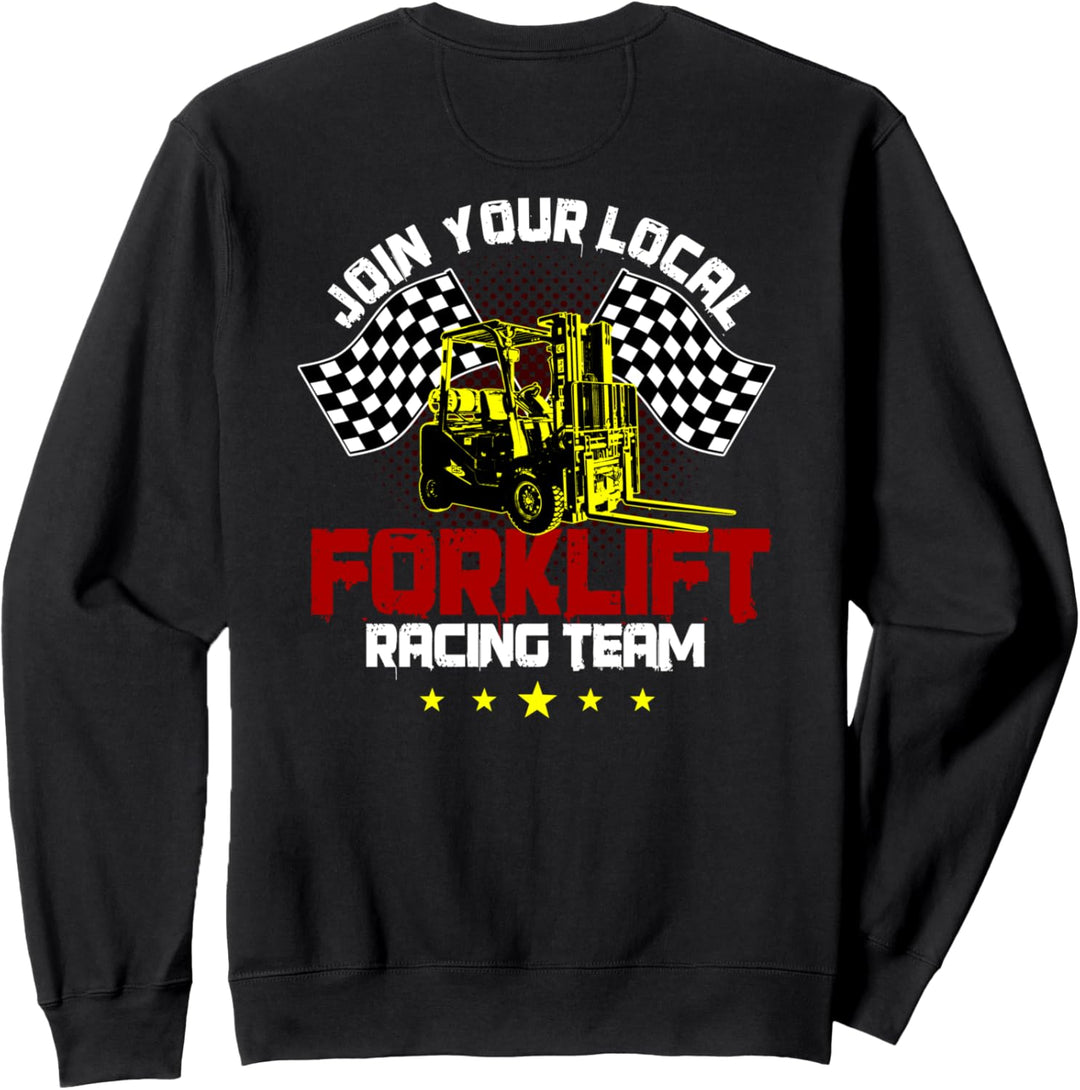 Gabelstaplerfahrer-Design auf der Rückseite der Kleidung Sweatshirt