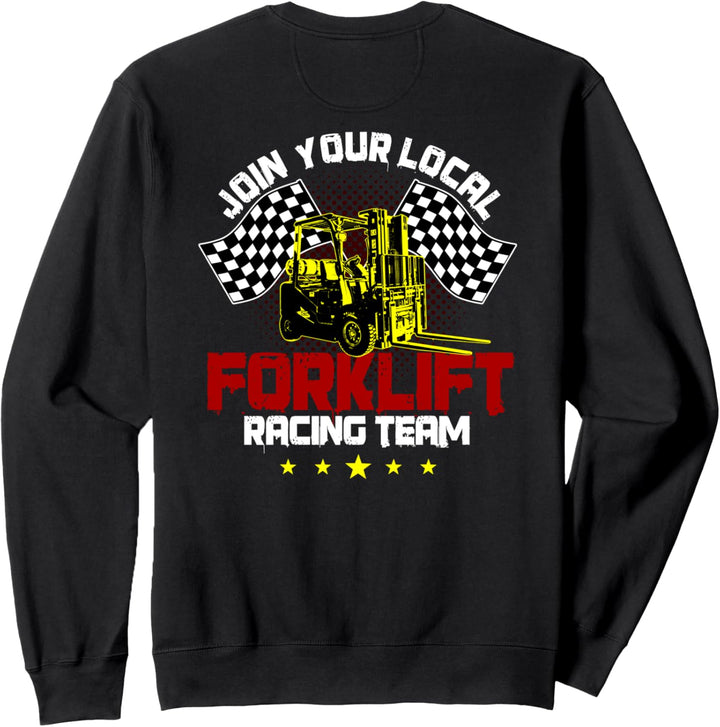 Gabelstaplerfahrer-Design auf der Rückseite der Kleidung Sweatshirt