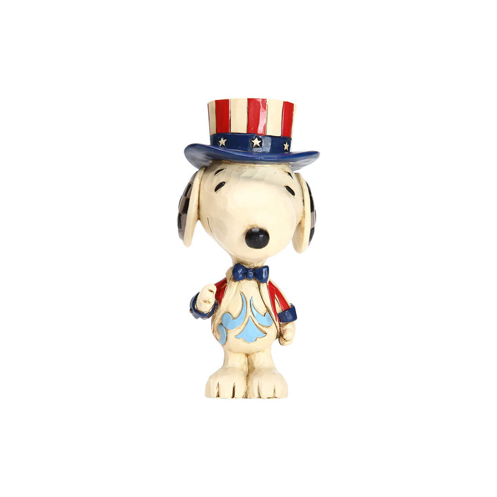 Enesco Peanuts by Jim Shore Snoopy Patriotische Miniaturfigur, 9,5 cm, Mehrfarbig