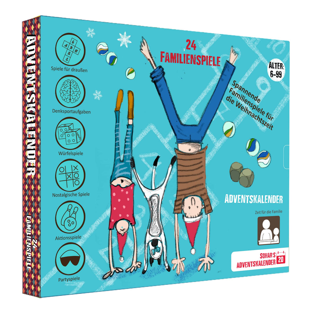 Adventskalender 2022 Spiele für die ganze Familie Die 24 besten Familienspiele in nur einer Box! Mit