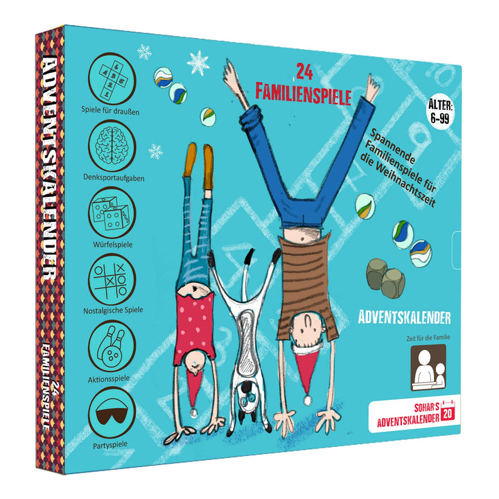 Adventskalender 2022 Spiele für die ganze Familie Die 24 besten Familienspiele in nur einer Box! Mit
