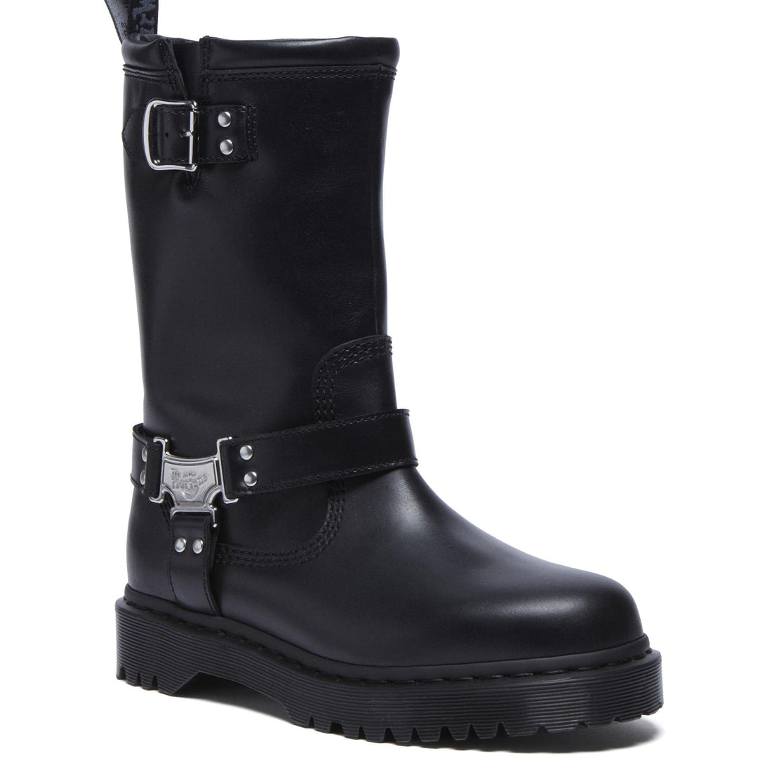 Dr. Martens Unisex-Erwachsene Anistone Hi Motorradstiefel 39 EU Schwarz, 39 EU Schwarz