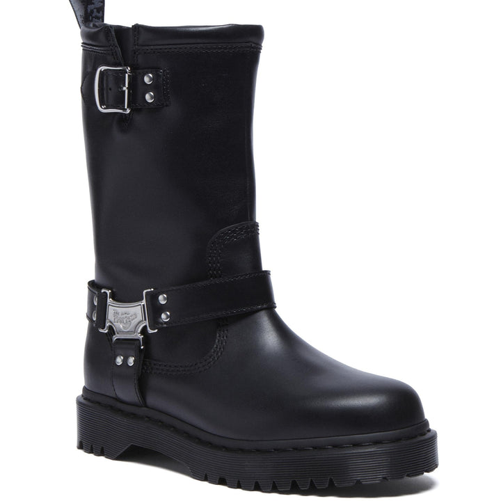 Dr. Martens Unisex-Erwachsene Anistone Hi Motorradstiefel 39 EU Schwarz, 39 EU Schwarz