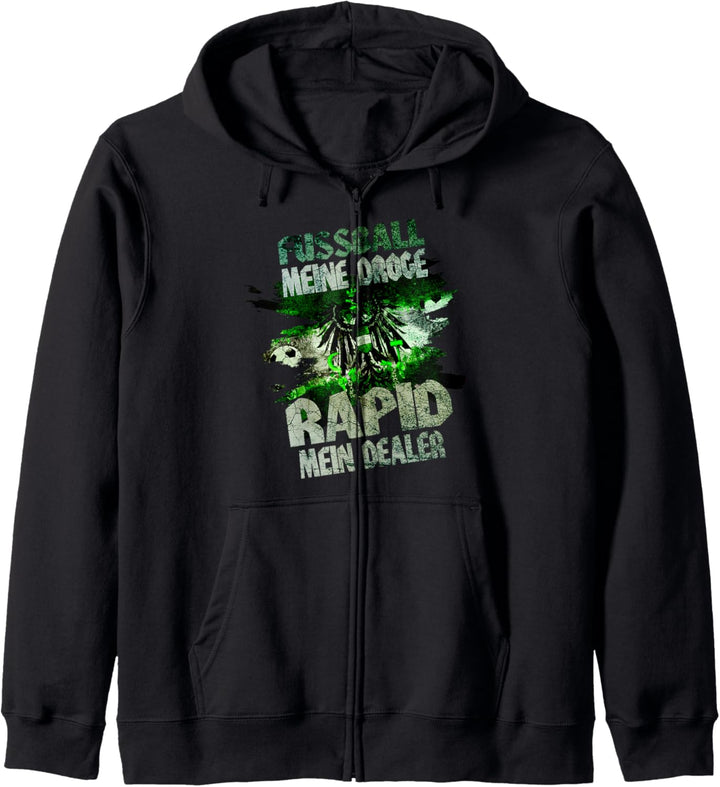 Fussball meine Droge - Rapid mein Dealer I Funny Design Kapuzenjacke