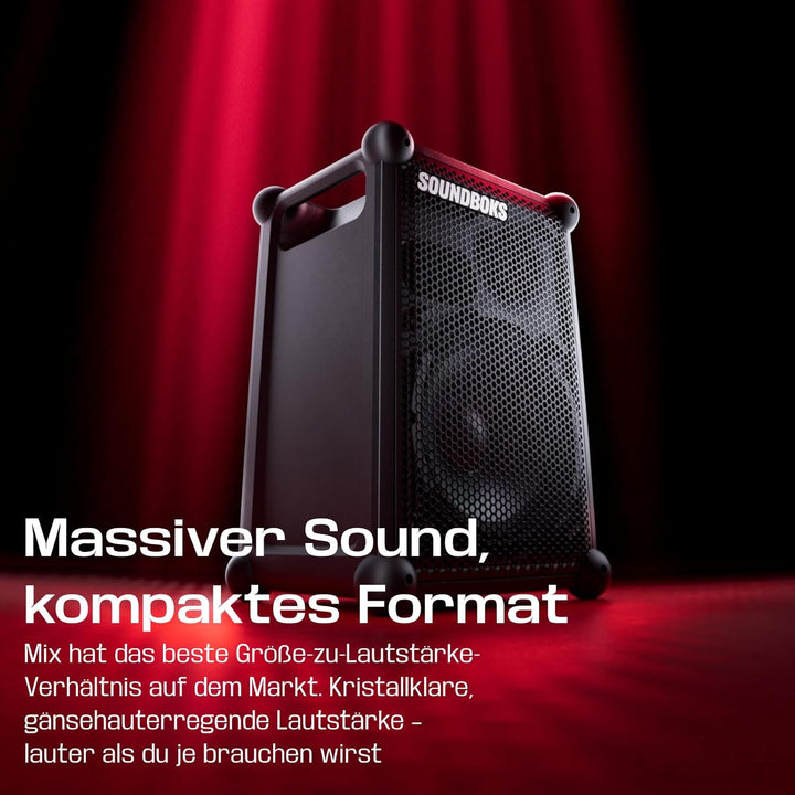 SOUNDBOKS Mix – Tragbarer Bluetooth-Lautsprecher – Robust & Wetterfest (IP65) – USB-C Akku – Extrem