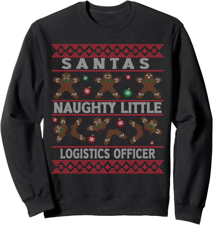 Hässliche Weihnachten Santa Logistics Officer Job Sweatshirt
