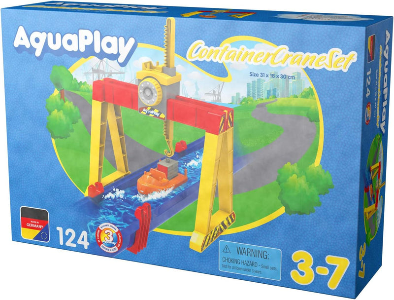 AquaPlay - LockBox - Wasserbahn als Transportkoffer mit 27 Teilen, Spieleset inklusive 1 Hippo Wilma