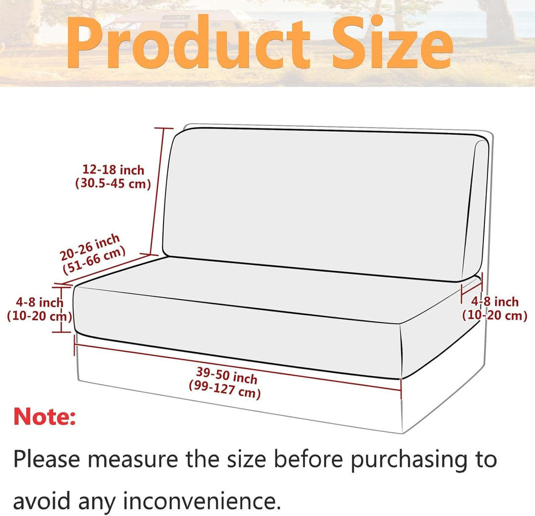 Wohnmobil Sitzbezüge, 2 Stück (1 Set) Stretch Wohnwagen Sitzpolster Bezüge Jacquard RV-Sitzbezüge St